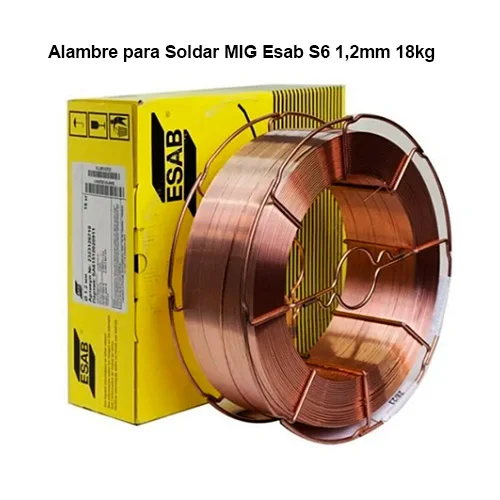 Alambre para Soldar MIG Esab S6 1,2mm 18kg