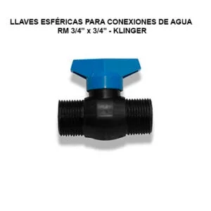 Llaves Esféricas p/conexiones de agua RM 3/4" x 3/4"