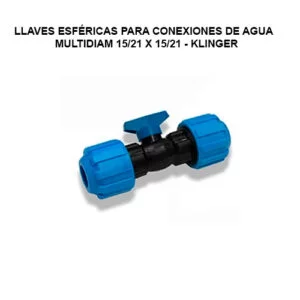 Llaves Esféricas p/conexiones de agua  MULTIDIAM 15/21 X 15/21