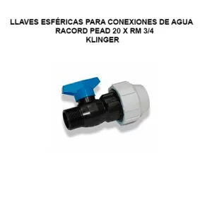 Llaves Esféricas p/conexiones de agua RACORD PEAD 20 X RM 3/4