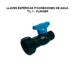 Llaves Esféricas p/conexiones de agua T/L 1