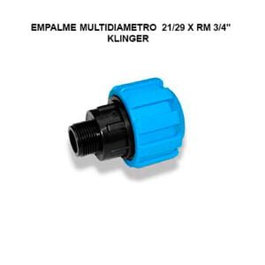Empalme multidiametro 21/29 X RM 3/4"