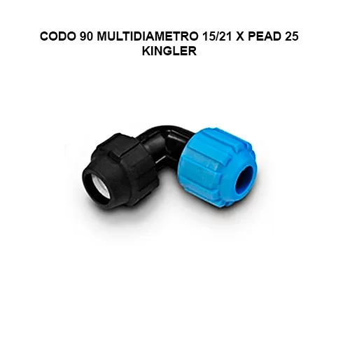 CODO 90 MULTIDIAM. 15/21 X PEAD 25