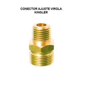 Conector ajuste virola por rosca gas macho