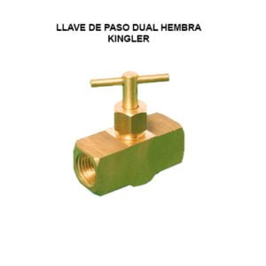 Llave paso dual – 2L hembra gas horizontal