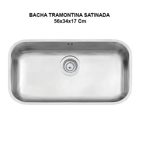 Bacha Rectangular Tramontina Lavinia Satinada 56x34x17 Cm