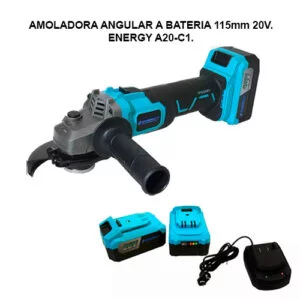 Amoladora Angular a batería 115mm 20V. ENERGY A20-C1